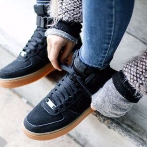 Nike Air Force 1 suede black